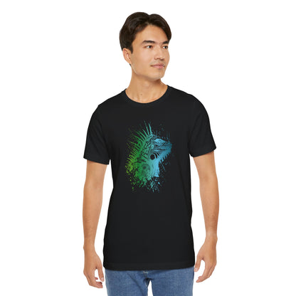 Iguana Splash T‑Shirt — Watercolor Reptile Graphic Tee