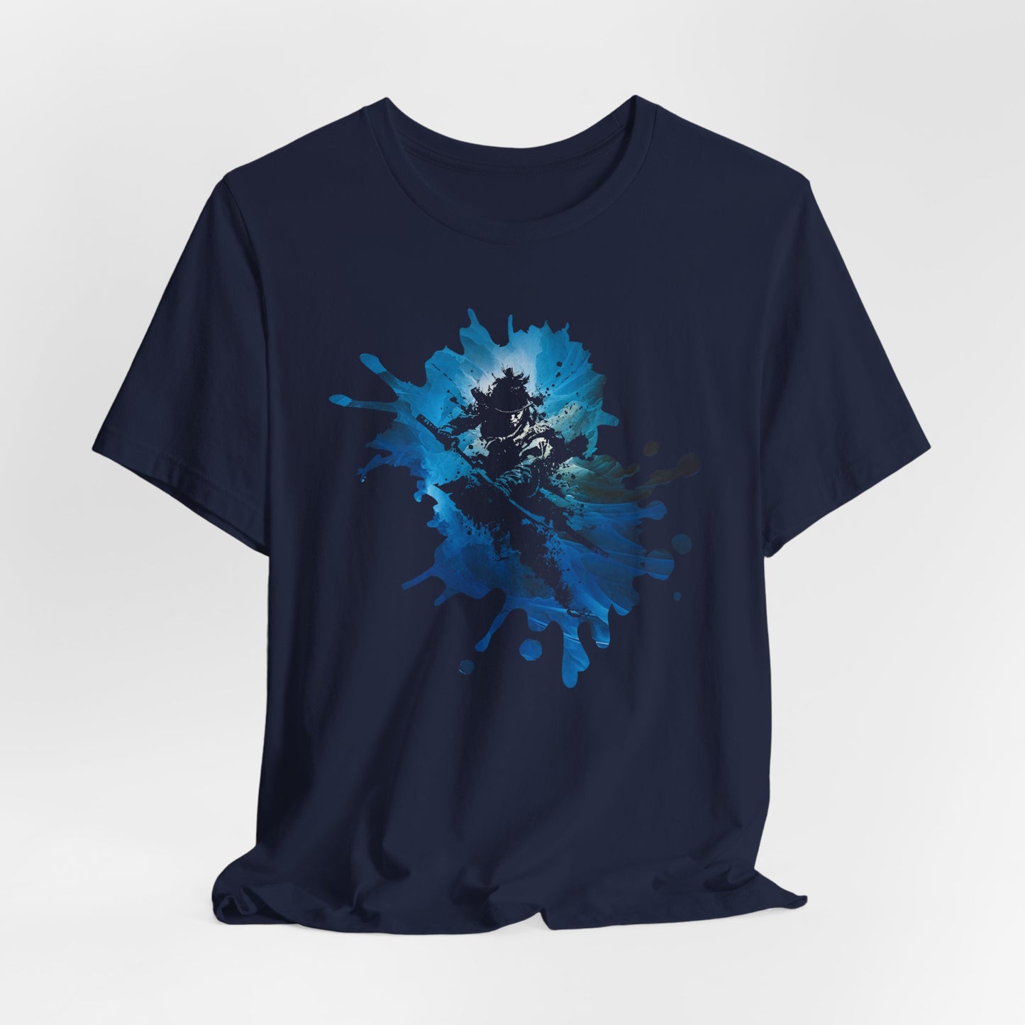 Watercolor Skateboarder T-Shirt — Blue Splash Graphic Tee