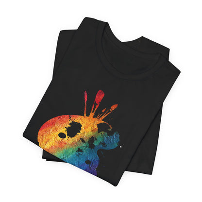 Watercolor Paint Palette T-Shirt — Rainbow Artist Tee