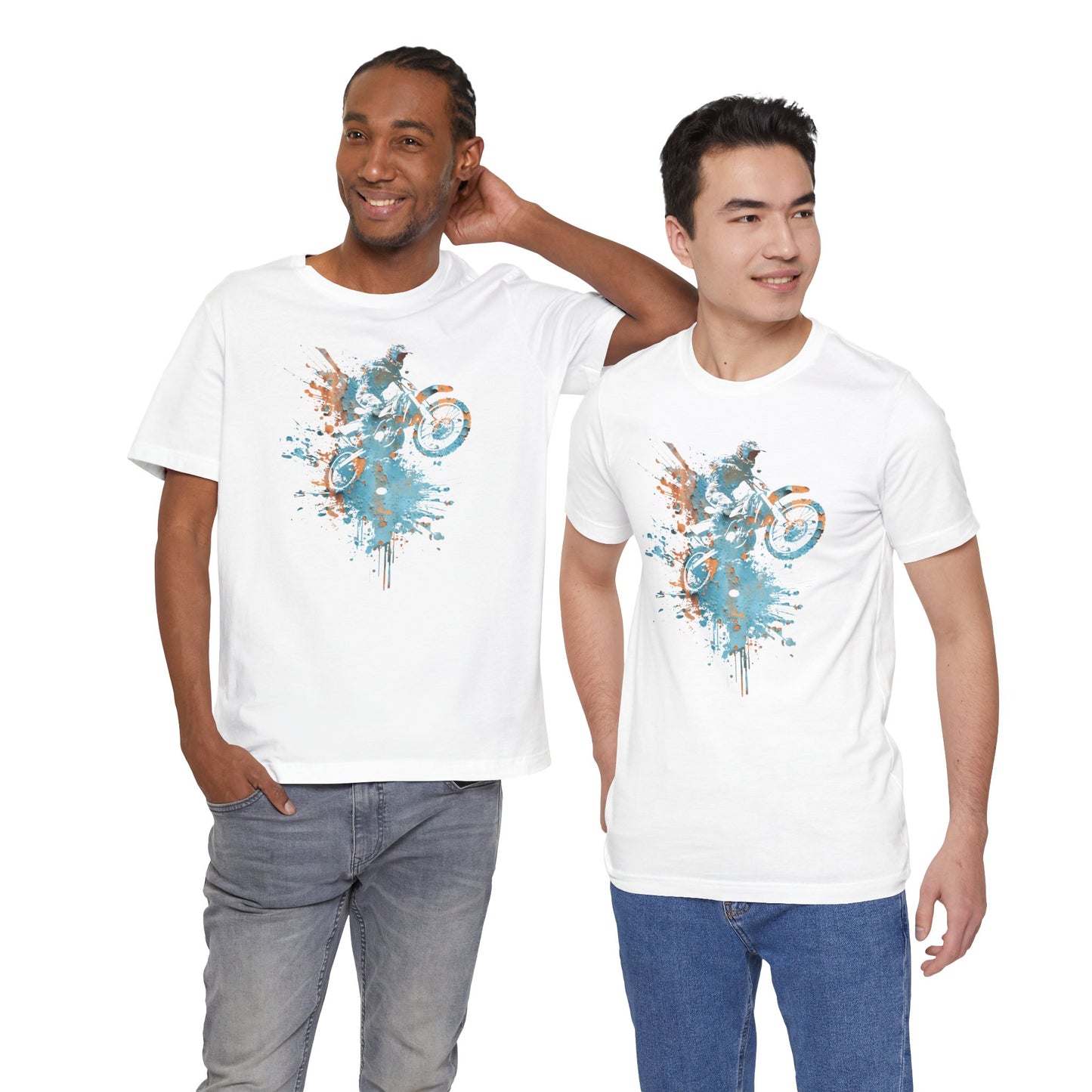 Motocross Splash Graphic Tee — Dirt Bike Rider Art T-Shirt