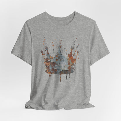 Weathered Kingdom T-Shirt — Watercolor Drip King Crown Graphic Tee