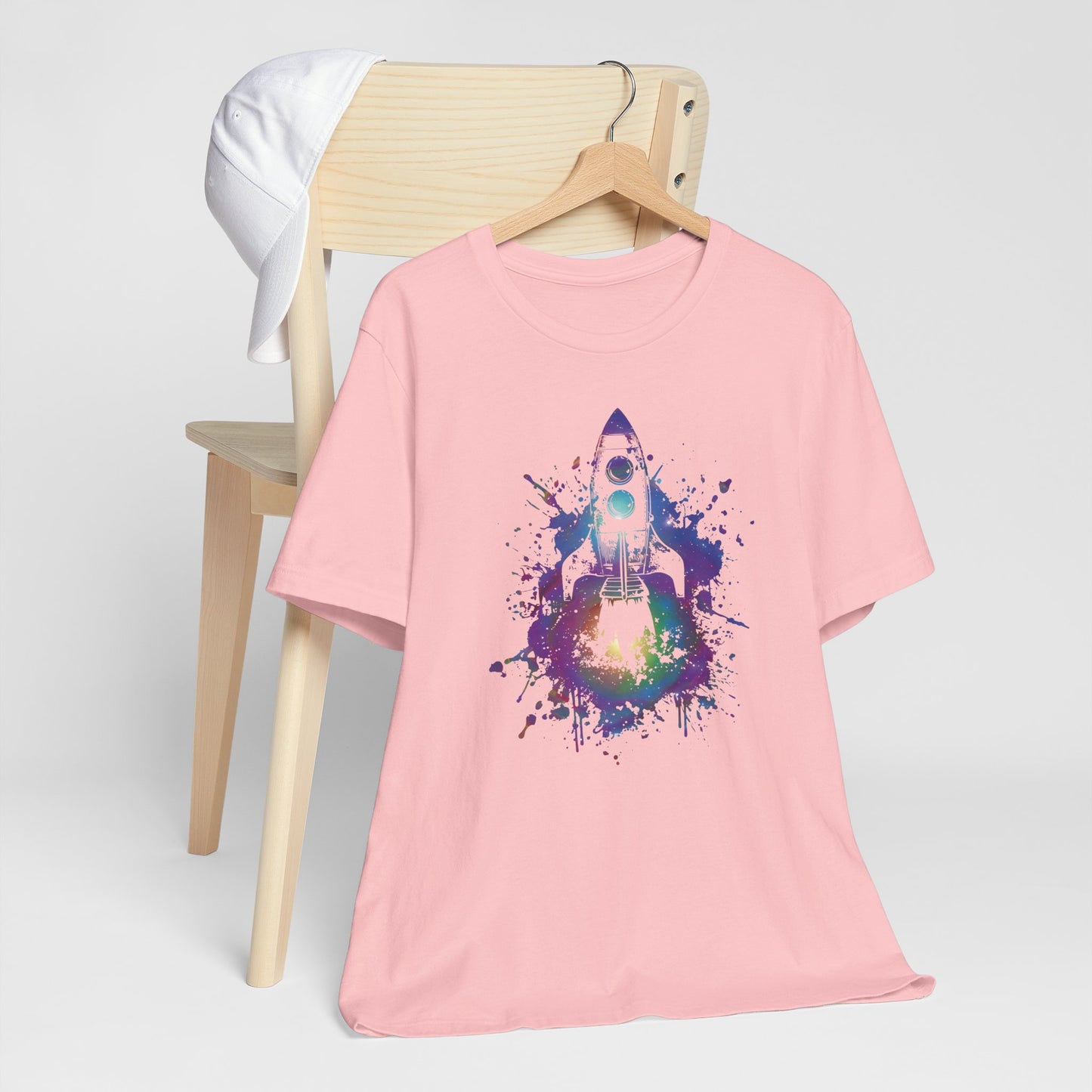 Rocket Ship T-Shirt — Colorful Space Launch Graphic Tee