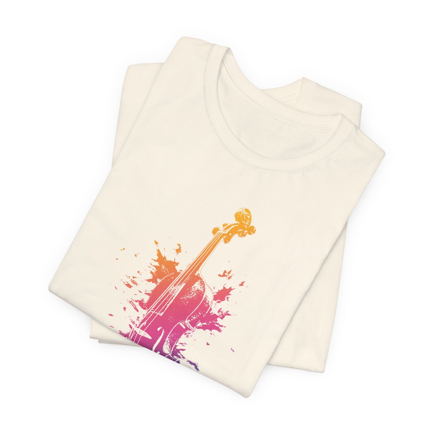 Colorful Violin Splash T-Shirt — Watercolor Musician Tee for Violinists & Music Lovers