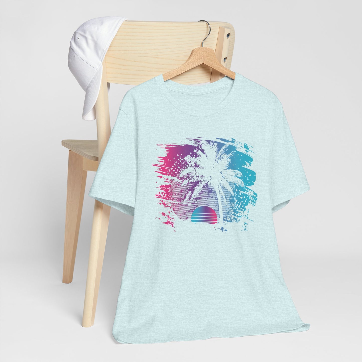 Retro Palm Sunset Tee — Vintage Beach Palm Tree T-Shirt