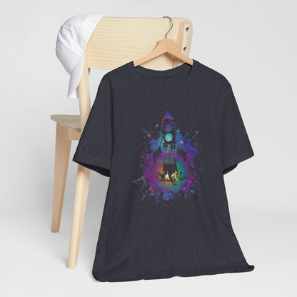 Rocket Ship T-Shirt — Colorful Space Launch Graphic Tee