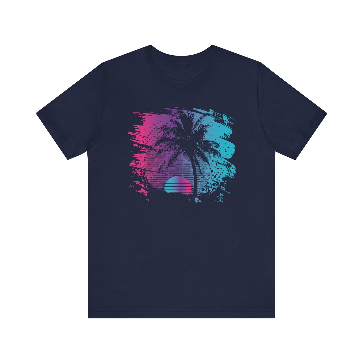 Retro Palm Sunset Tee — Vintage Beach Palm Tree T-Shirt