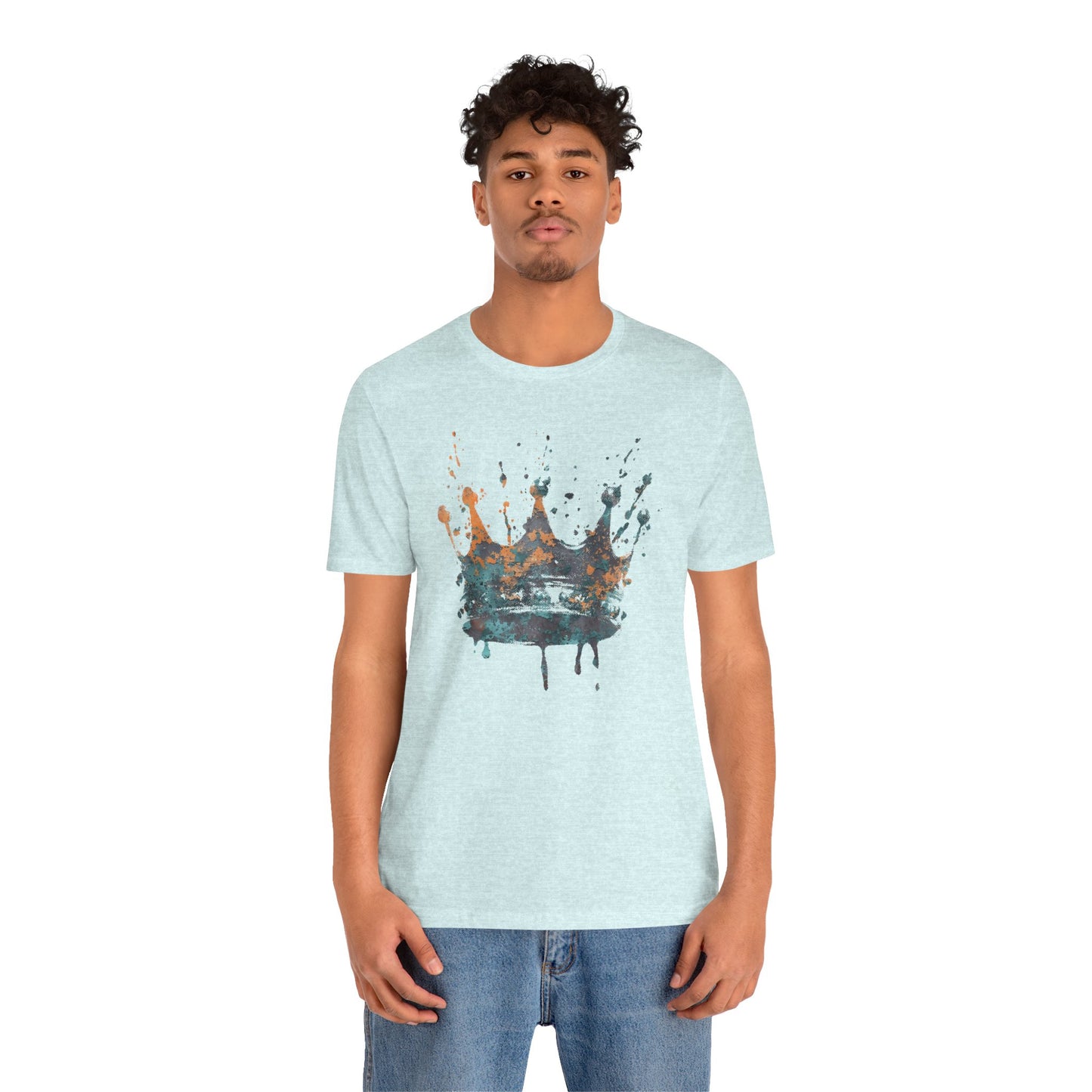 Weathered Kingdom T-Shirt — Watercolor Drip King Crown Graphic Tee
