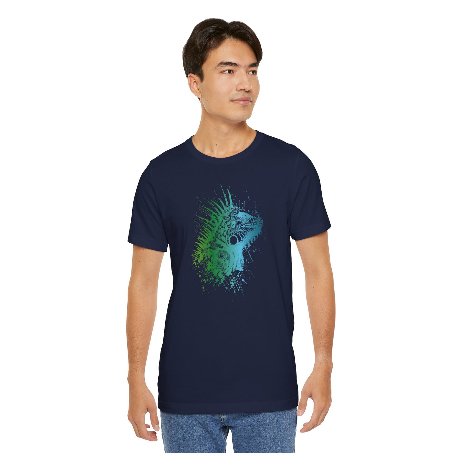 Iguana Splash T‑Shirt — Watercolor Reptile Graphic Tee
