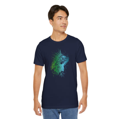Iguana Splash T‑Shirt — Watercolor Reptile Graphic Tee
