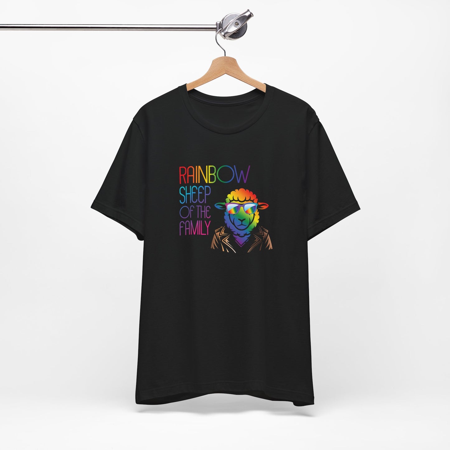 Rainbow Sheep of the Family T-Shirt — Colorful Pride Graphic Tee
