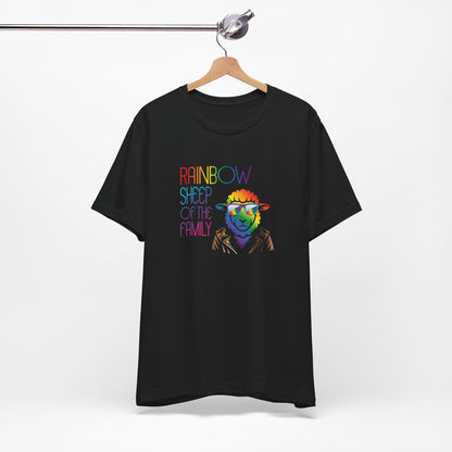 Rainbow Sheep of the Family T-Shirt — Colorful Pride Graphic Tee