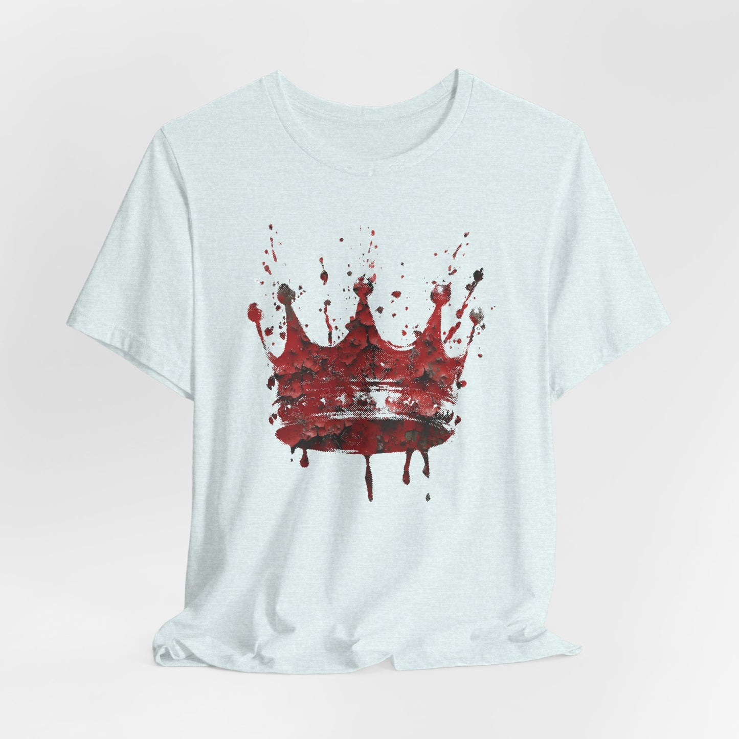 Weathered Kingdom T-Shirt — Watercolor Drip King Crown Graphic Tee