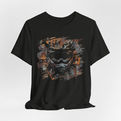 Motorcross Helmet T-Shirt — Distressed Brushstroke Animal Graphic Tee