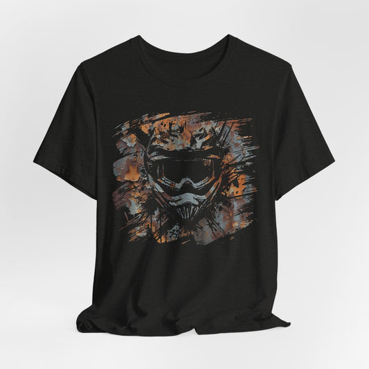 Motorcross Helmet T-Shirt — Distressed Brushstroke Animal Graphic Tee
