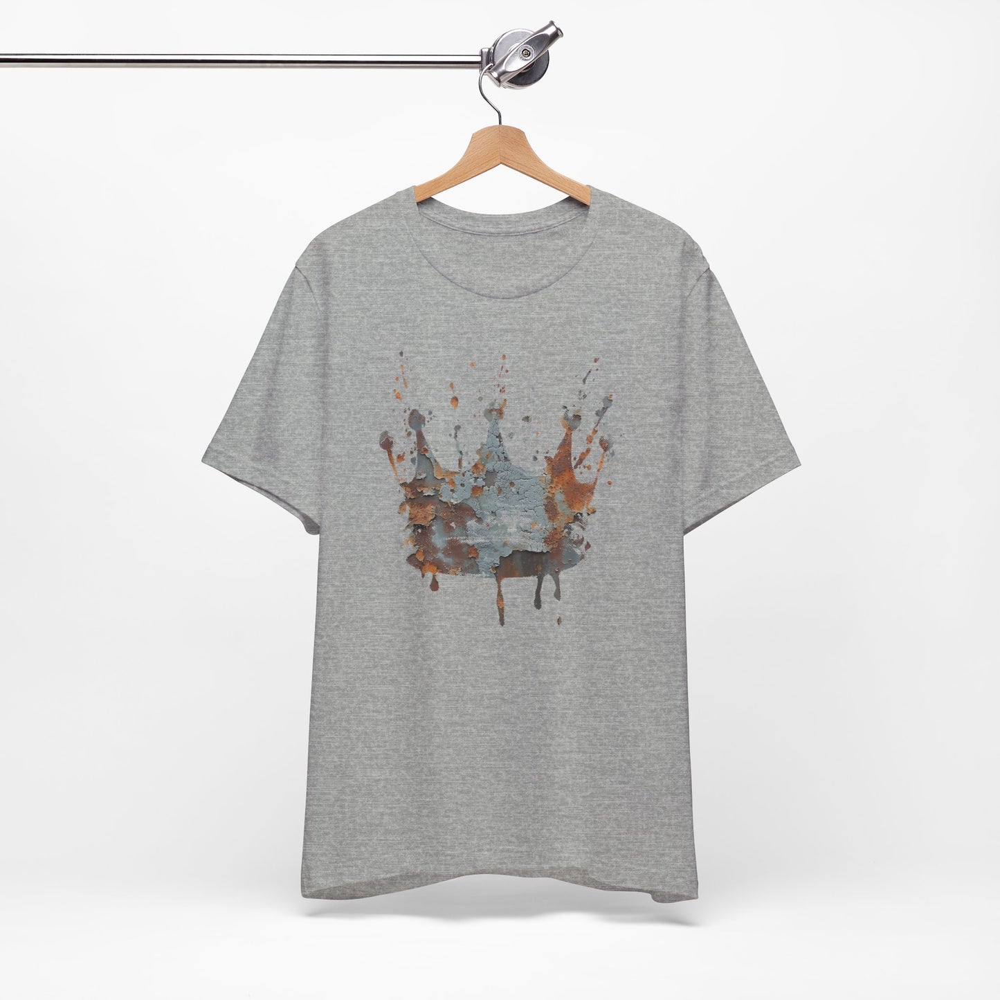 Weathered Kingdom T-Shirt — Watercolor Drip King Crown Graphic Tee