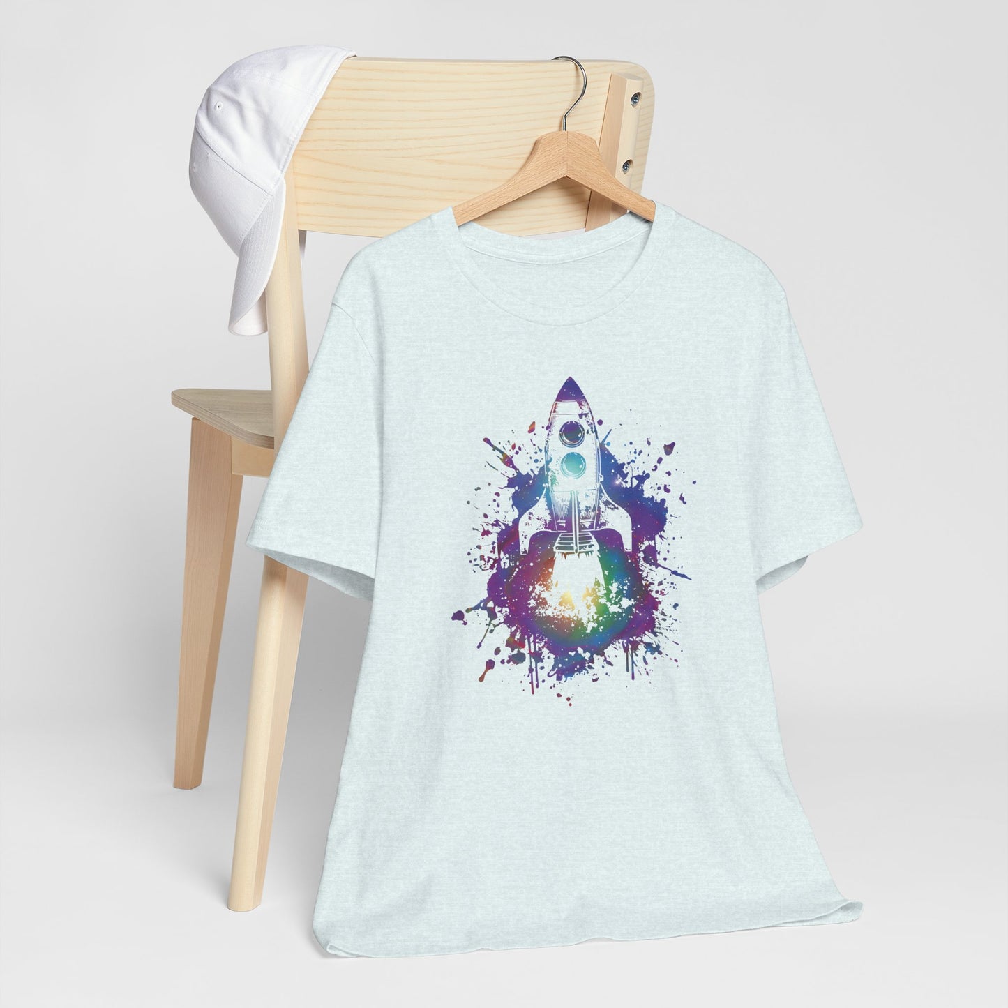 Rocket Ship T-Shirt — Colorful Space Launch Graphic Tee