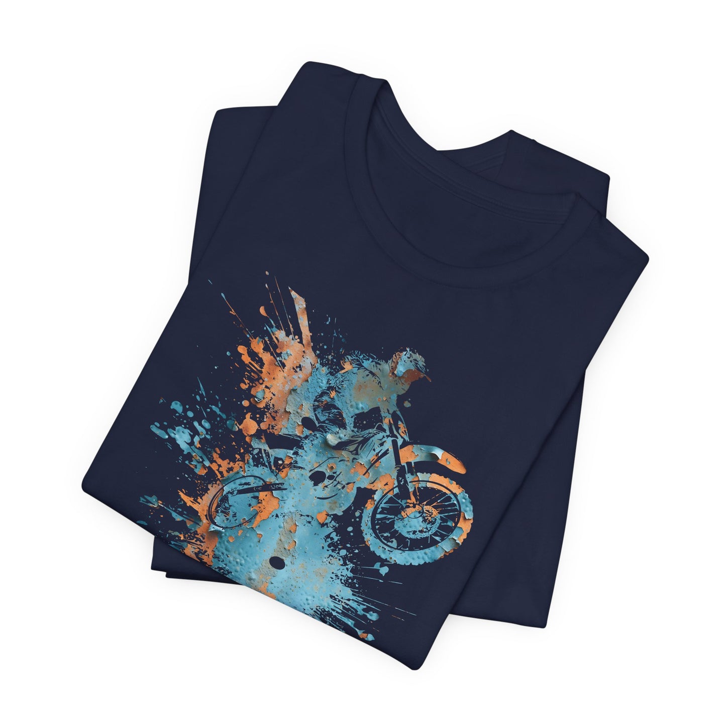 Motocross Splash Graphic Tee — Dirt Bike Rider Art T-Shirt