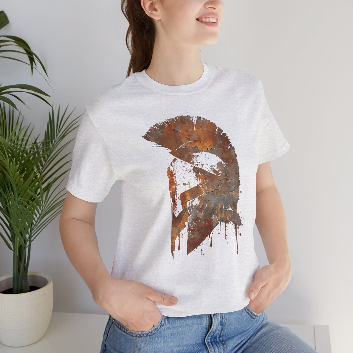 Spartan Helmet T‑Shirt — Rustic Warrior Graphic Tee