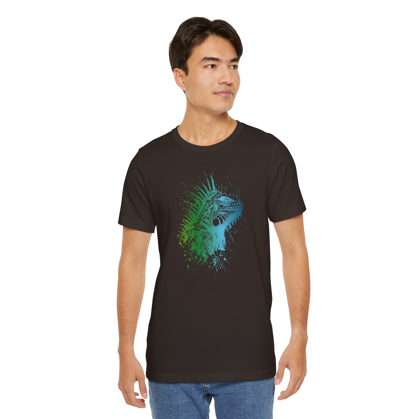 Iguana Splash T‑Shirt — Watercolor Reptile Graphic Tee