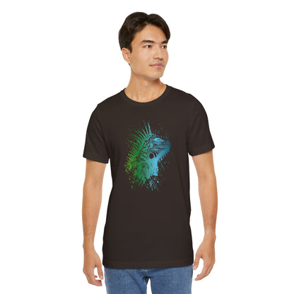Iguana Splash T‑Shirt — Watercolor Reptile Graphic Tee