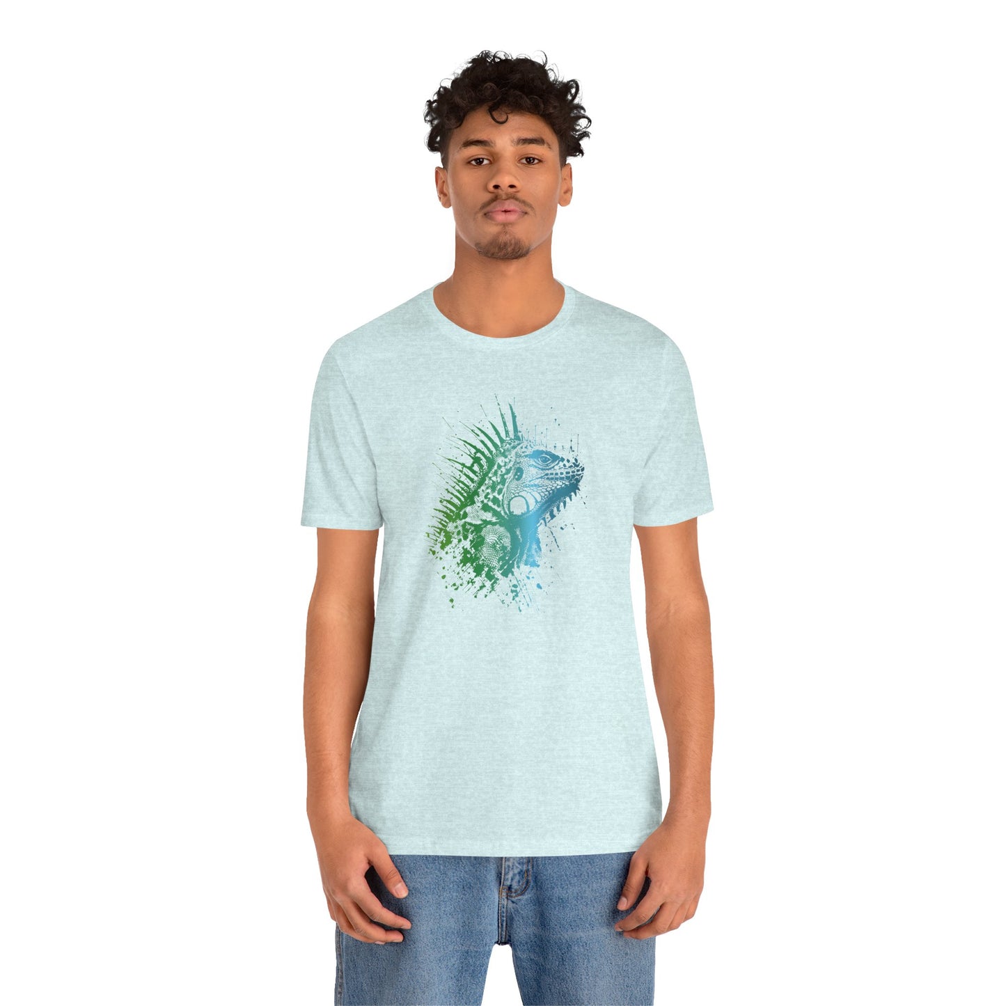 Iguana Splash T‑Shirt — Watercolor Reptile Graphic Tee