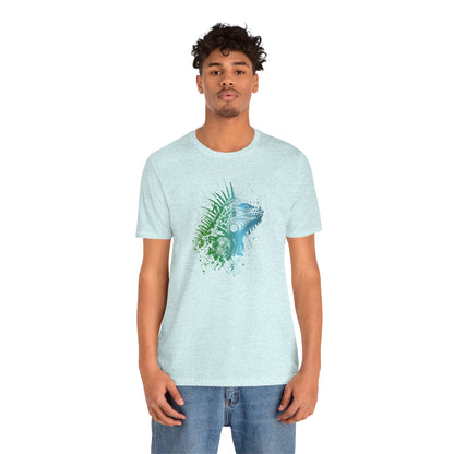 Iguana Splash T‑Shirt — Watercolor Reptile Graphic Tee