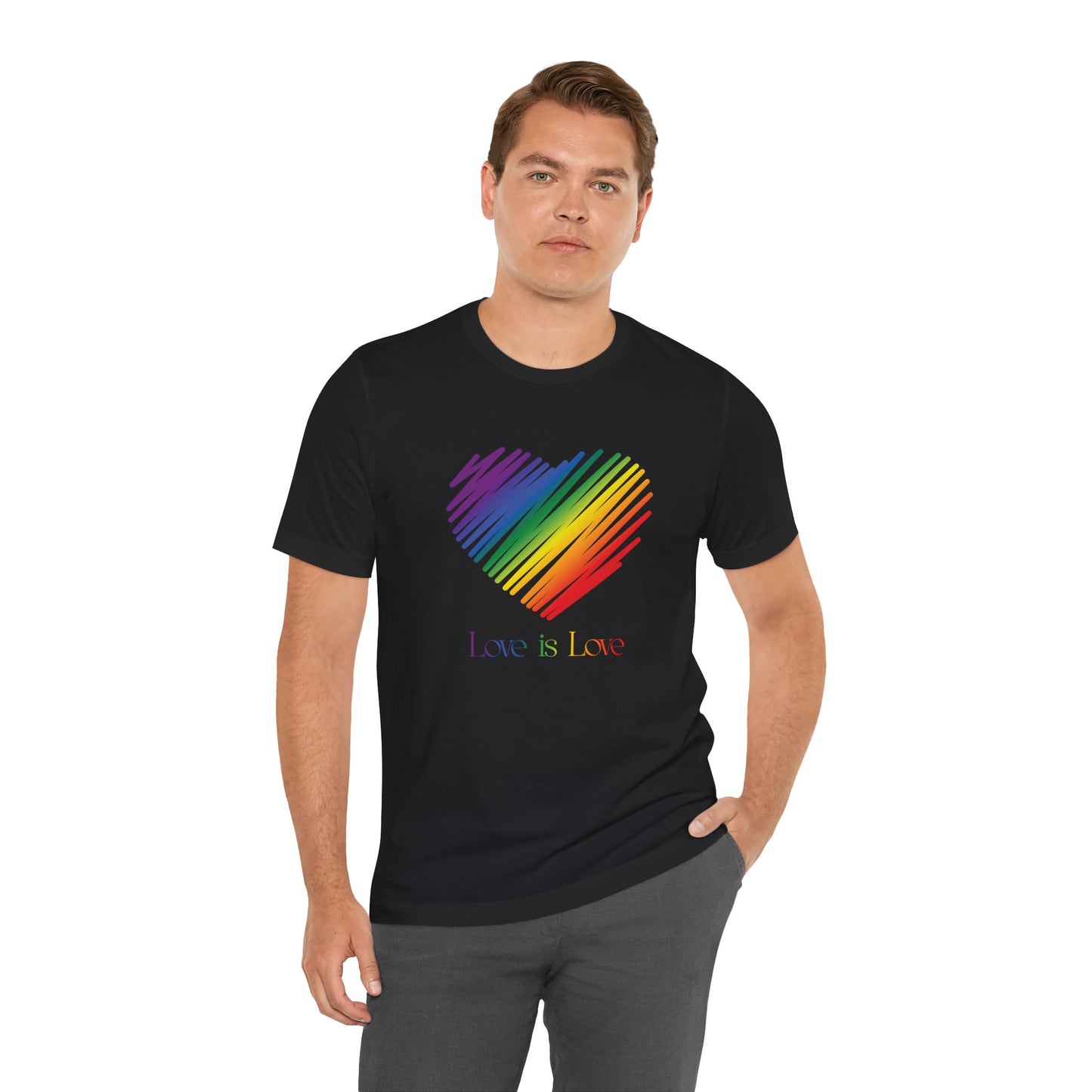 Rainbow Heart Tee — "Love is Love" Pride T-Shirt