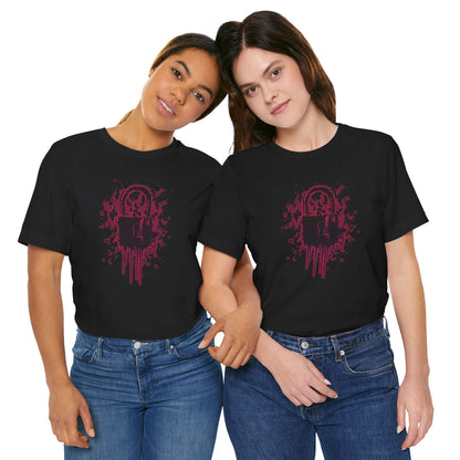 Locked Up Graphic Tee — Dark Splatter Lock Design