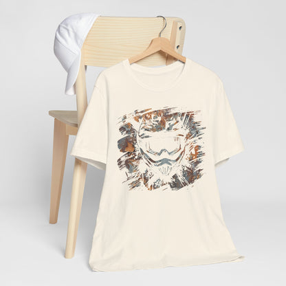 Motorcross Helmet T-Shirt — Distressed Brushstroke Animal Graphic Tee