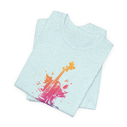 Colorful Violin Splash T-Shirt — Watercolor Musician Tee for Violinists & Music Lovers