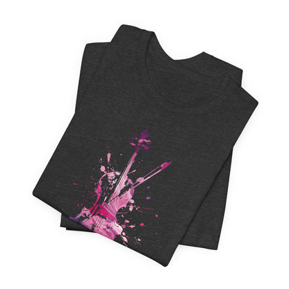 T-Shirt — Pink Watercolor Violin/Cello Graphic Tee
