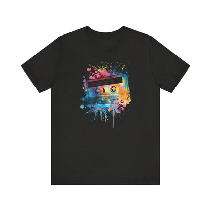 Retro Watercolor Cassette Tape T-Shirt — Vintage Music Tee