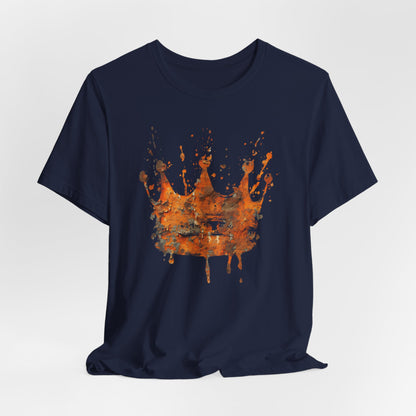 Weathered Kingdom T-Shirt — Watercolor Drip King Crown Graphic Tee