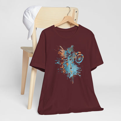 Motocross Splash Graphic Tee — Dirt Bike Rider Art T-Shirt