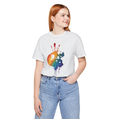 Watercolor Paint Palette T-Shirt — Rainbow Artist Tee