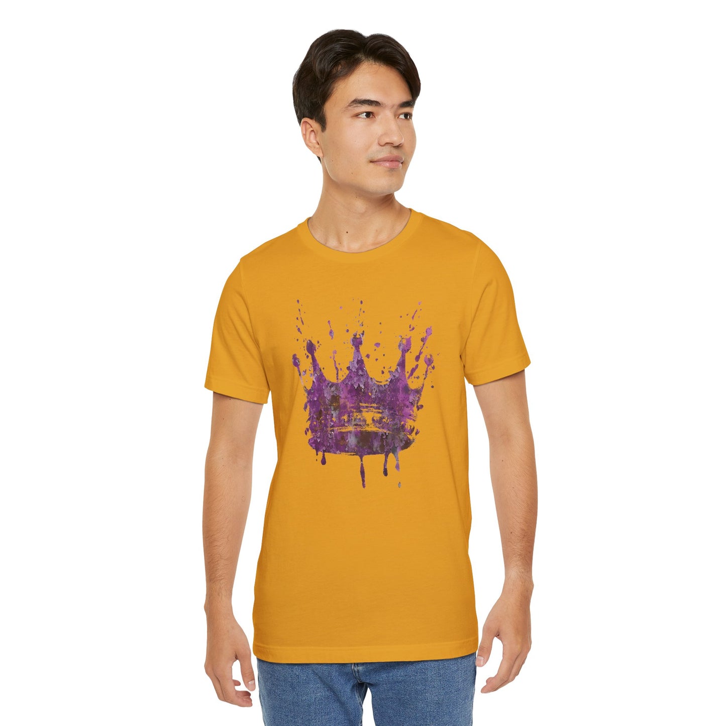 Weathered Kingdom T-Shirt — Watercolor Drip King Crown Graphic Tee