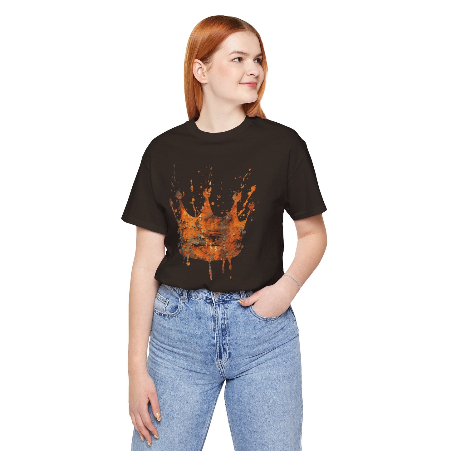 Weathered Kingdom T-Shirt — Watercolor Drip King Crown Graphic Tee