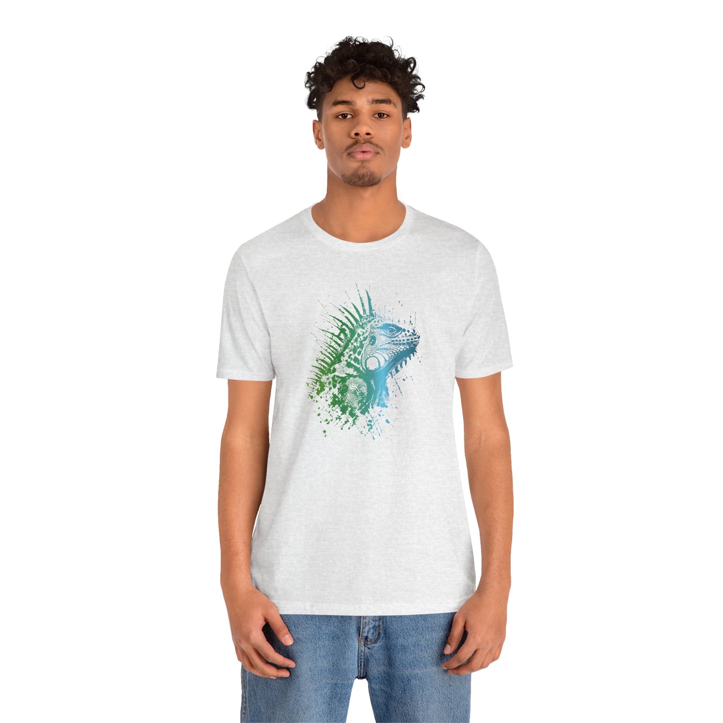 Iguana Splash T‑Shirt — Watercolor Reptile Graphic Tee