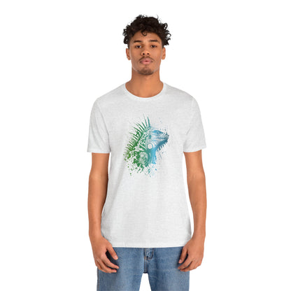 Iguana Splash T‑Shirt — Watercolor Reptile Graphic Tee