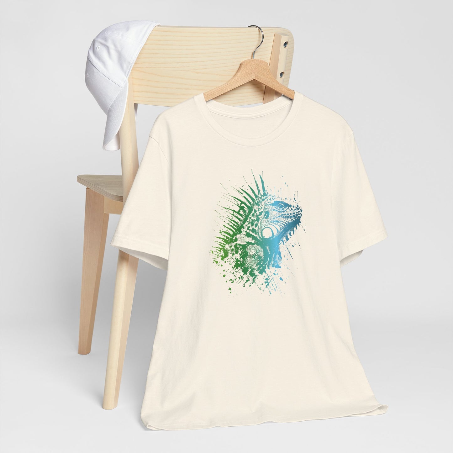 Iguana Splash T‑Shirt — Watercolor Reptile Graphic Tee