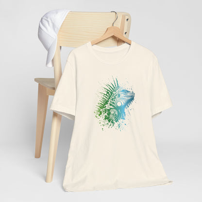 Iguana Splash T‑Shirt — Watercolor Reptile Graphic Tee