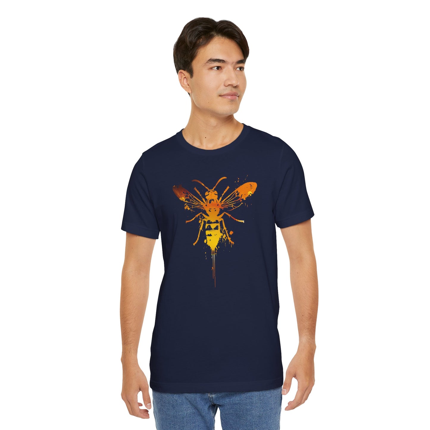 Sting Like a Bee Graphic Tee — Orange Watercolor Bee Shirt