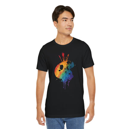 Watercolor Paint Palette T-Shirt — Rainbow Artist Tee