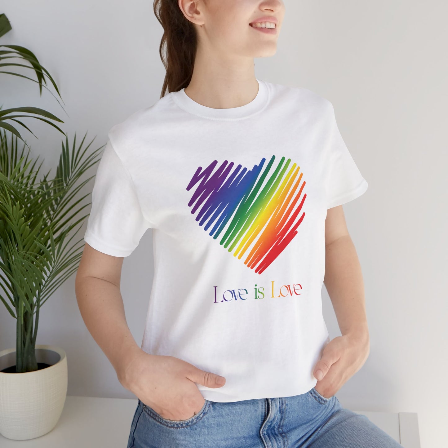 Rainbow Heart Tee — "Love is Love" Pride T-Shirt