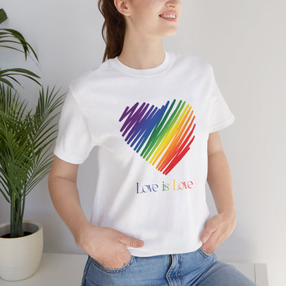 Rainbow Heart Tee — "Love is Love" Pride T-Shirt