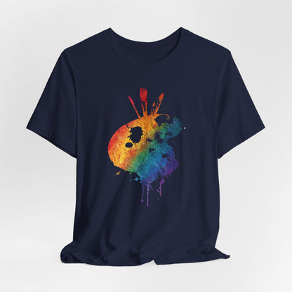 Watercolor Paint Palette T-Shirt — Rainbow Artist Tee