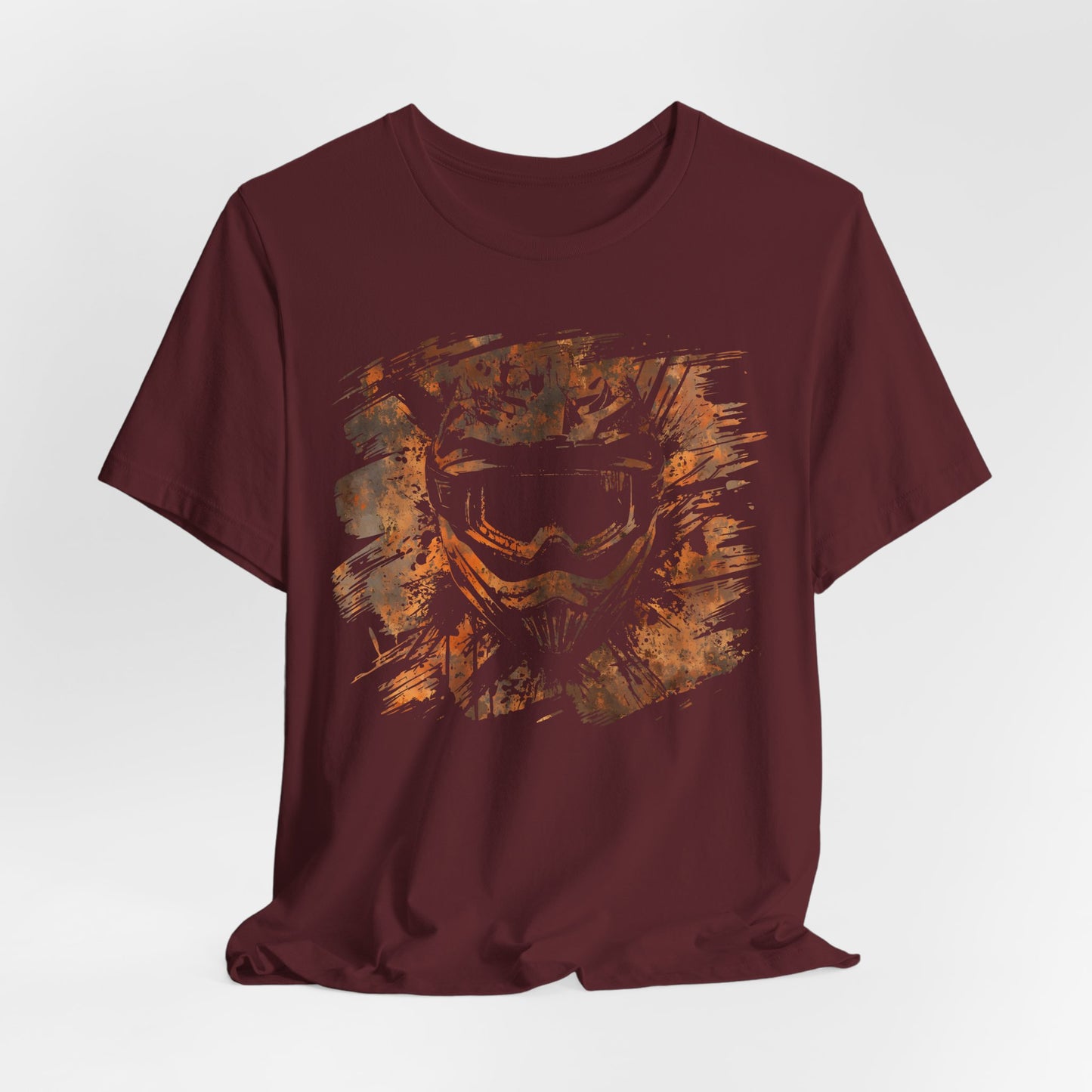 Motorcross Helmet T-Shirt — Distressed Brushstroke Animal Graphic Tee