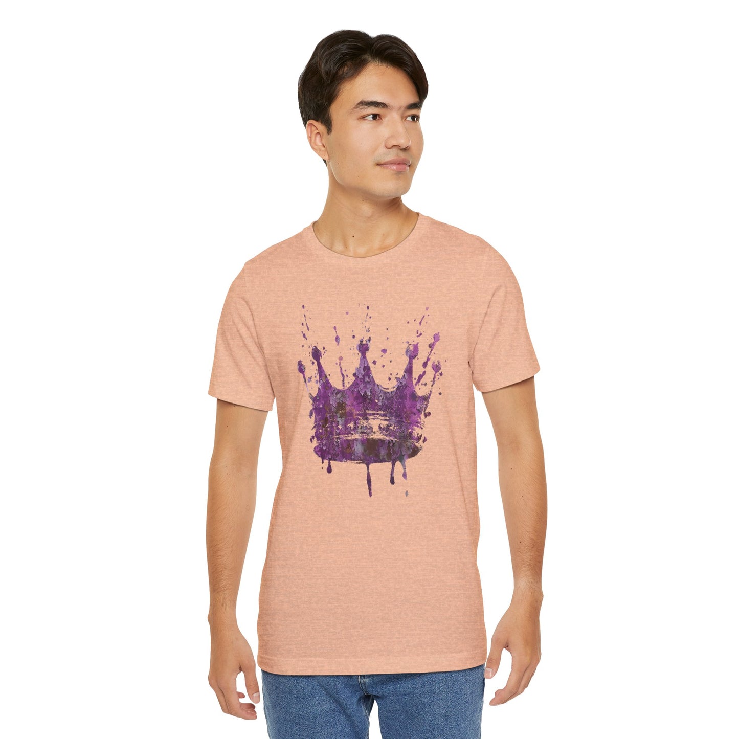 Weathered Kingdom T-Shirt — Watercolor Drip King Crown Graphic Tee