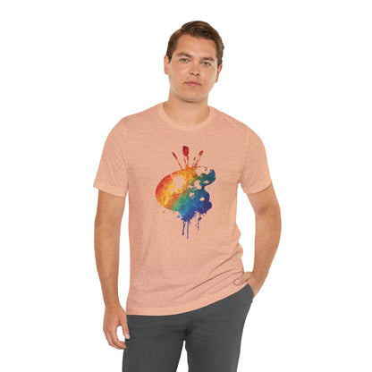 Watercolor Paint Palette T-Shirt — Rainbow Artist Tee