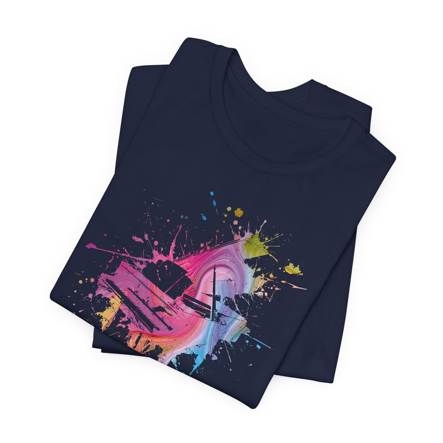 Play me to the Moon T‑Shirt — Colorful Music Lover Tee